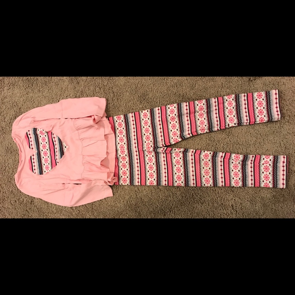 Gymboree Outfit (fleece lined leggings) Girls 5